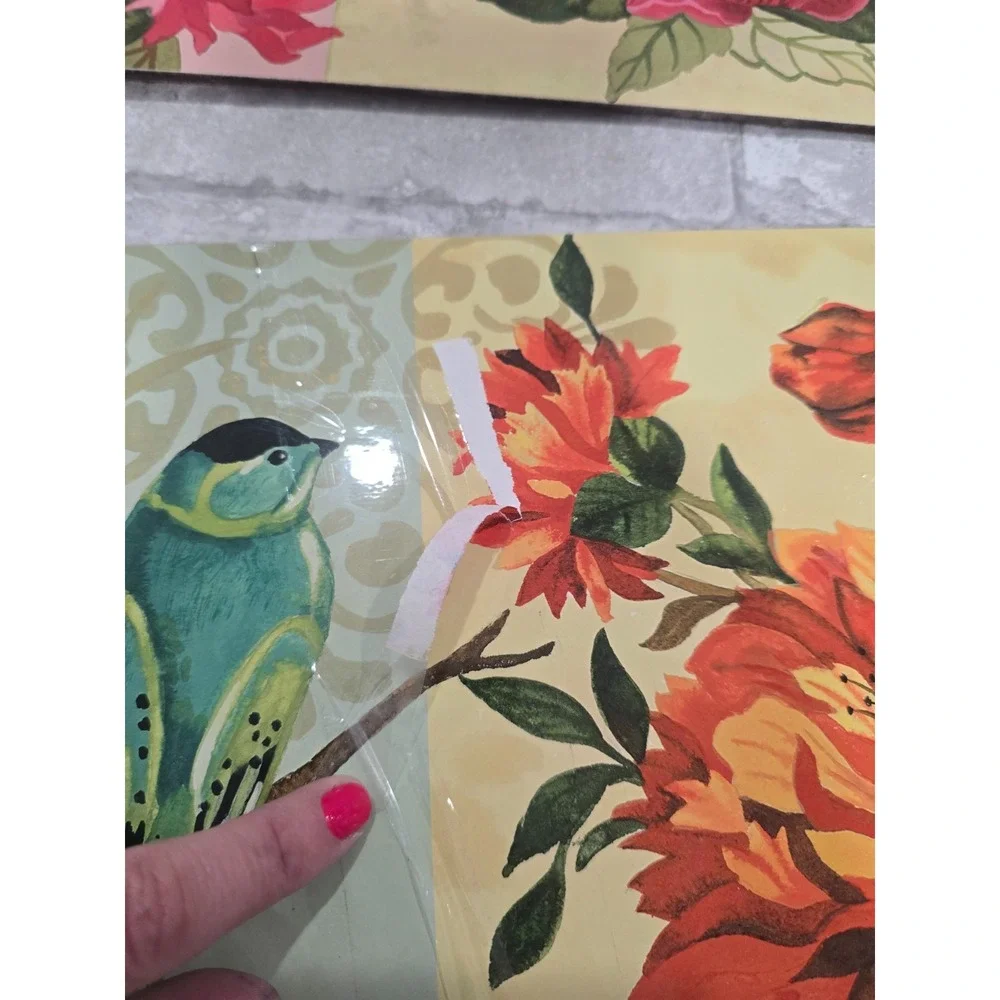 Jason‎ Cork Backed Placemats Set of 4 Colorful Bird Study 11